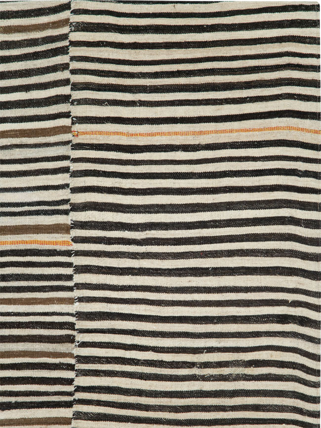 Vintage Persian Flatweave Kilim Square Accent Rug, No.28558 - Gss