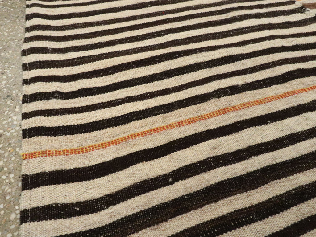 Vintage Persian Flatweave Kilim Square Accent Rug, No.28558 - Gss