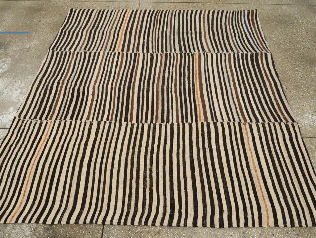 Vintage Persian Flatweave Kilim Square Accent Rug, No.28558 - Gss