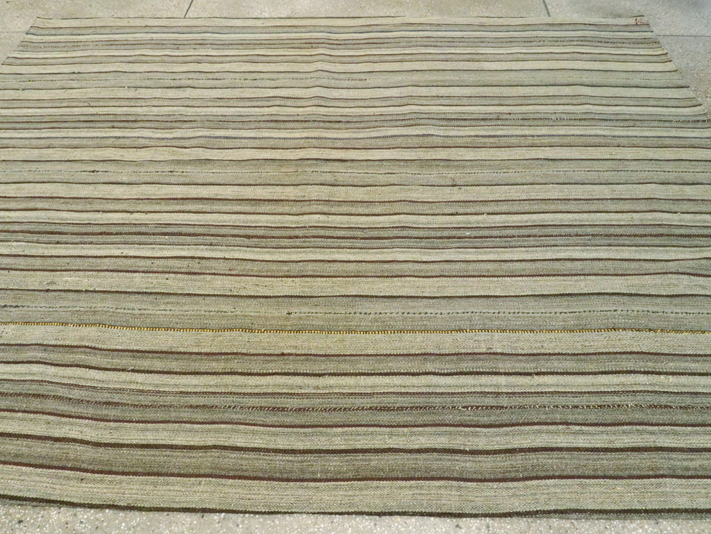 Vintage Persian Flatweave Kilim, No.28559 - Gss