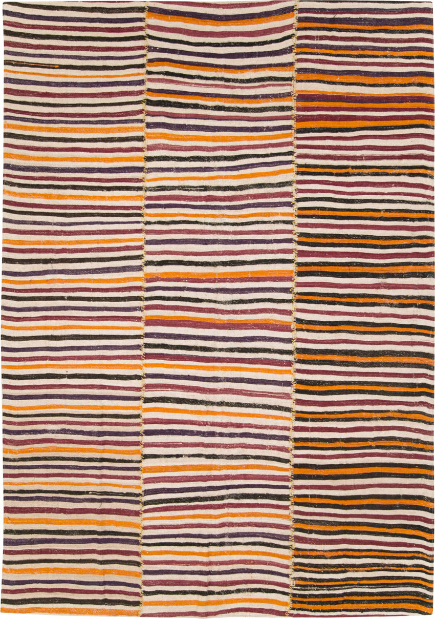 Vintage Persian Flatweave Kilim, No.28564 - Gss