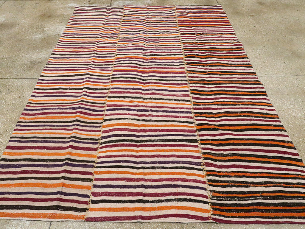 Vintage Persian Flatweave Kilim, No.28564 - Gss