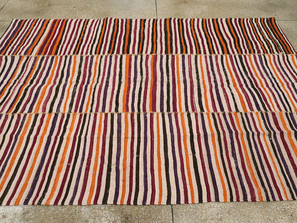 Vintage Persian Flatweave Kilim, No.28564 - Gss