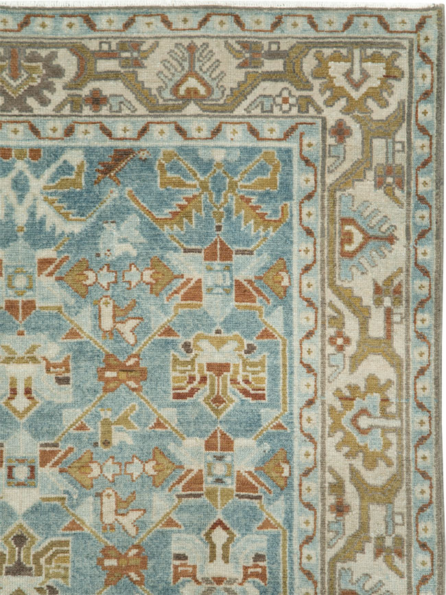 Vintage Persian Malayer Accent Rug, No.28572 - Gss