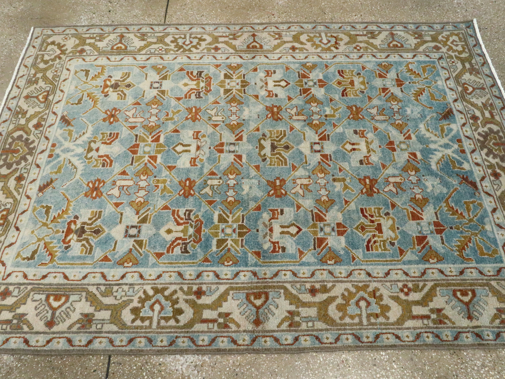 Vintage Persian Malayer Accent Rug, No.28572 - Gss