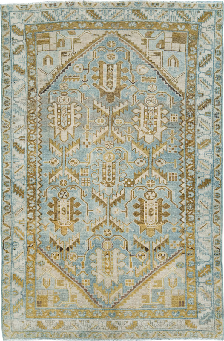 Vintage Persian Malayer Accent Rug, No.28574 - Gss