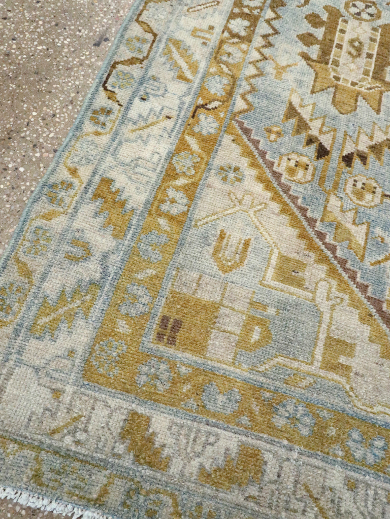 Vintage Persian Malayer Accent Rug, No.28574 - Gss