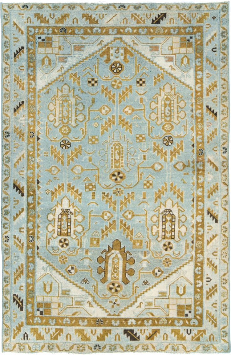 Vintage Persian Malayer Accent Rug, No.28578 - Gss