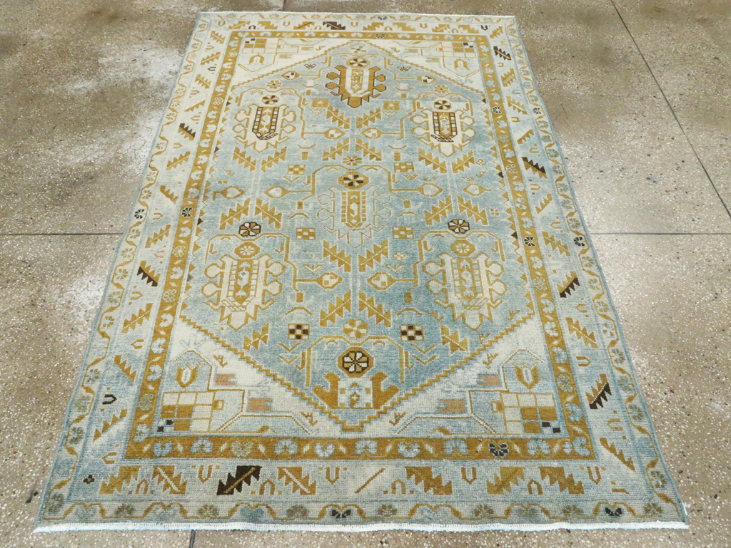 Vintage Persian Malayer Accent Rug, No.28578 - Gss