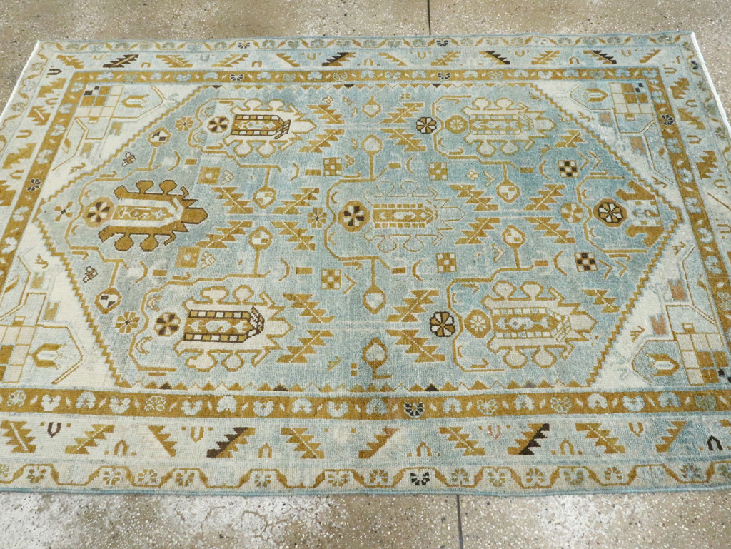 Vintage Persian Malayer Accent Rug, No.28578 - Gss
