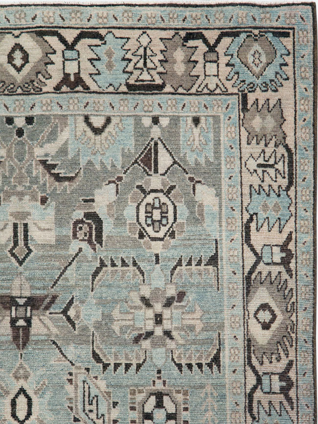 Vintage Persian Malayer Accent Rug, No.28579 - Gss