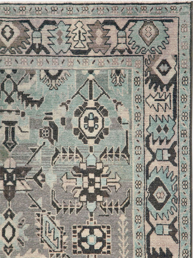 Vintage Persian Malayer Accent Rug, No.28579 - Gss