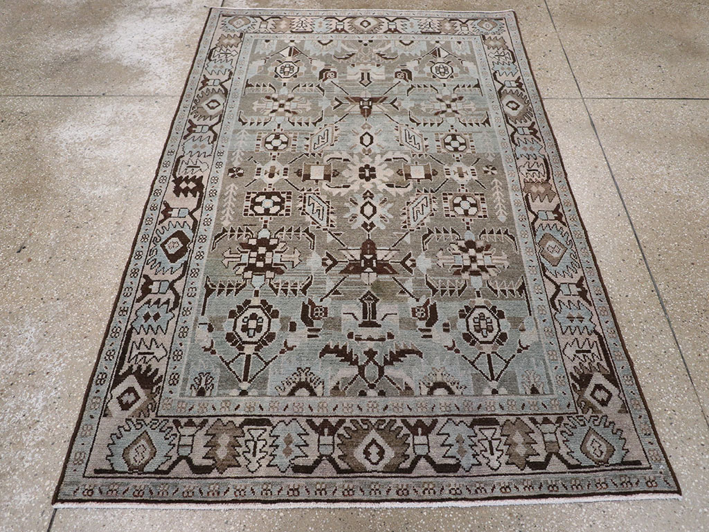 Vintage Persian Malayer Accent Rug, No.28579 - Gss