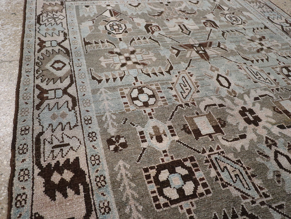 Vintage Persian Malayer Accent Rug, No.28579 - Gss