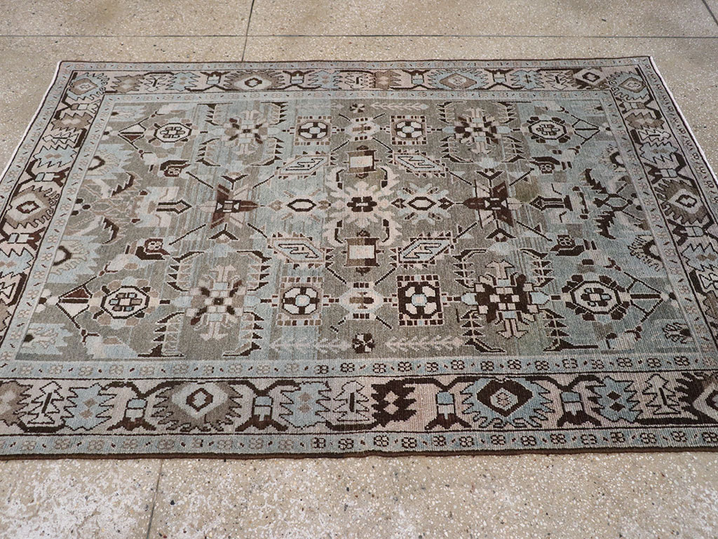 Vintage Persian Malayer Accent Rug, No.28579 - Gss