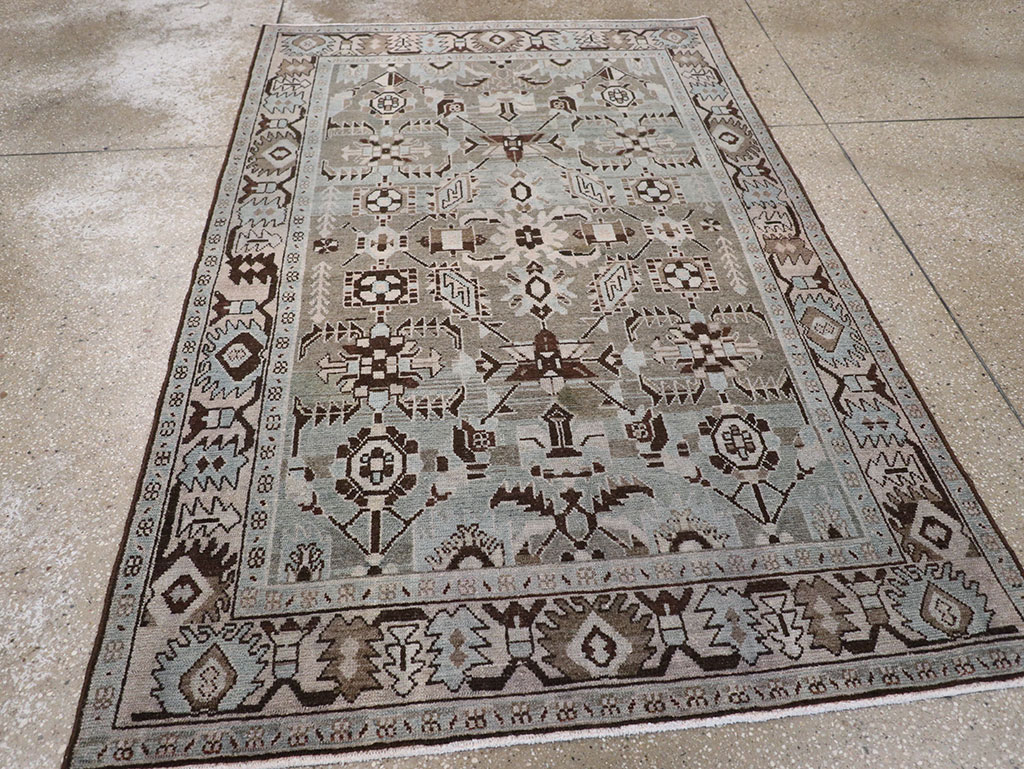 Vintage Persian Malayer Accent Rug, No.28579 - Gss