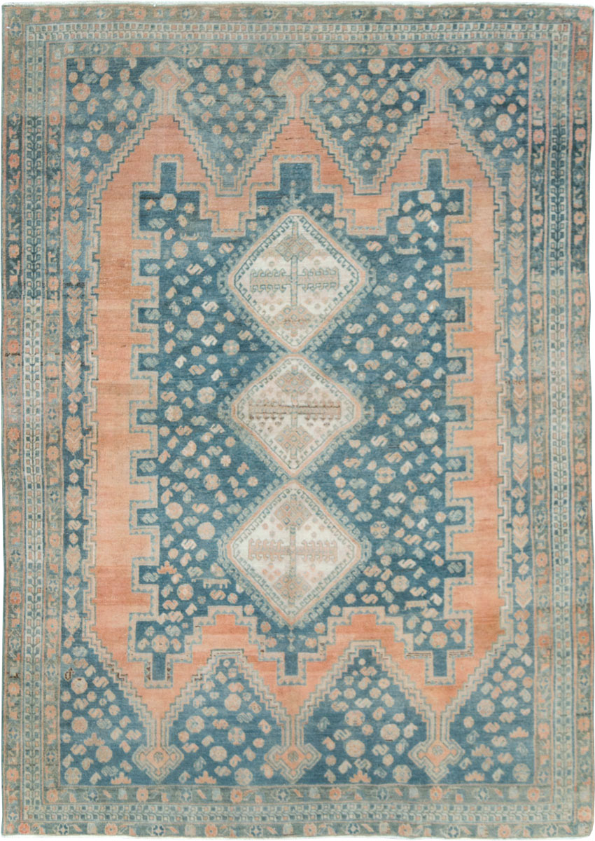 Vintage Persian Afshar Accent Rug, No.28582 - Gss