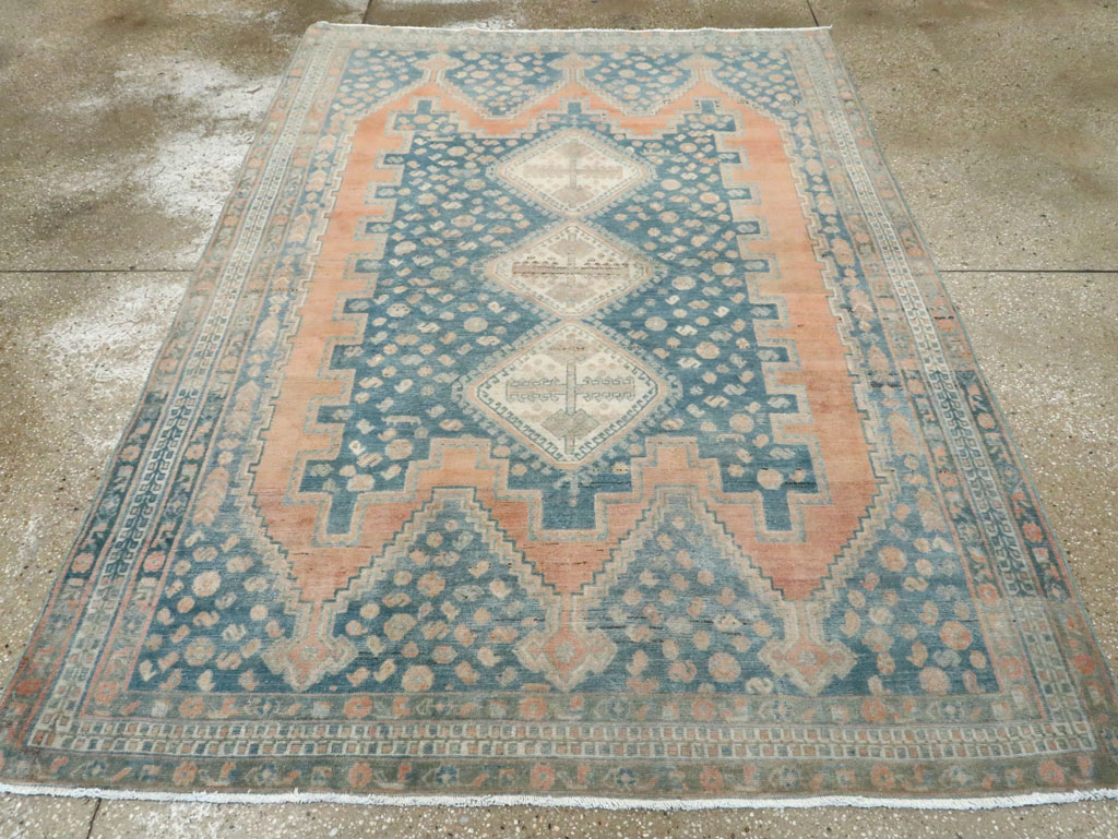 Vintage Persian Afshar Accent Rug, No.28582 - Gss