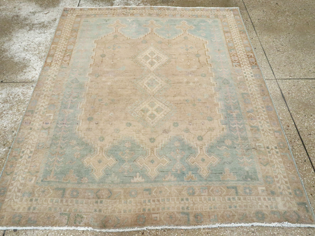 Vintage Persian Afshar Tribal Accent Rug, No.28583 - Gss