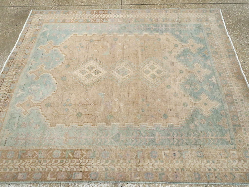 Vintage Persian Afshar Tribal Accent Rug, No.28583 - Gss