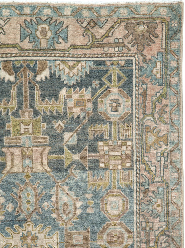 Vintage Persian Malayer Throw Rug, No.28584 - Gss
