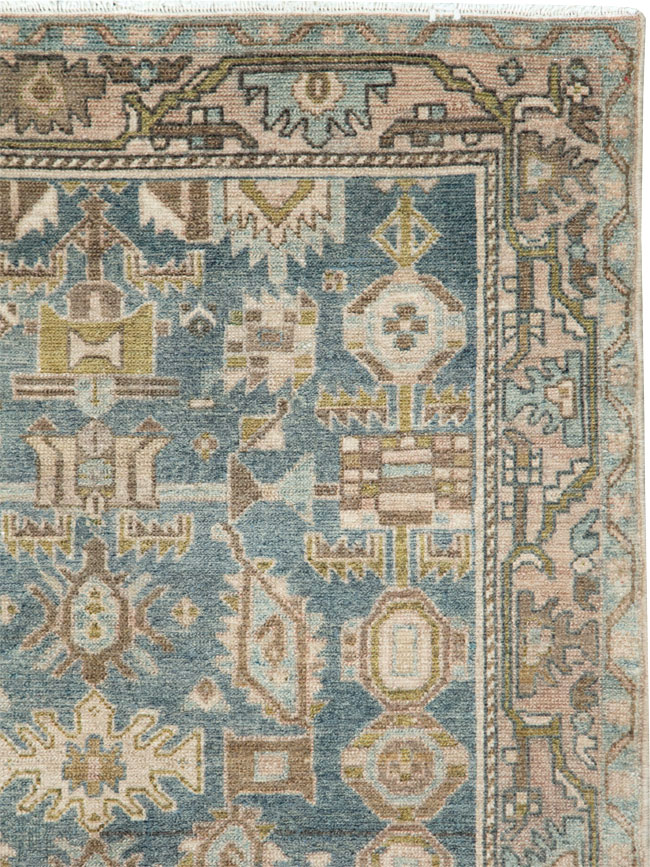 Vintage Persian Malayer Throw Rug, No.28584 - Gss