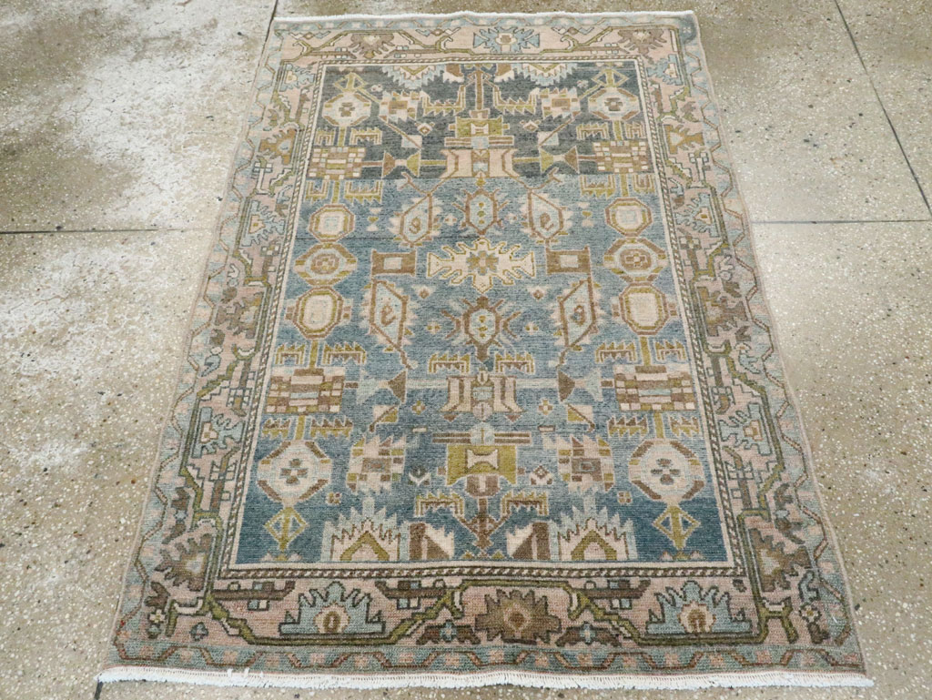 Vintage Persian Malayer Throw Rug, No.28584 - Gss