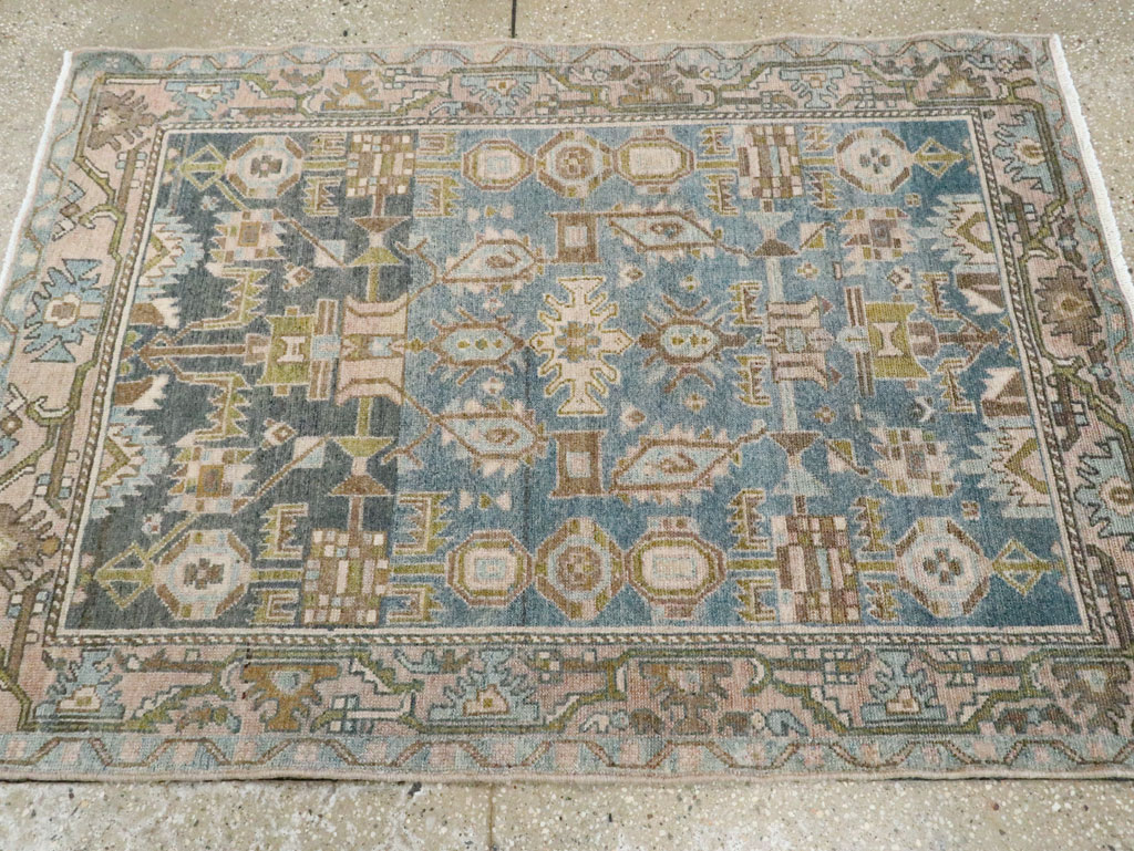 Vintage Persian Malayer Throw Rug, No.28584 - Gss