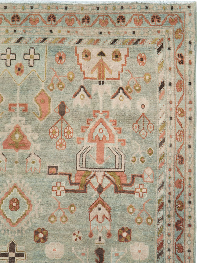 Vintage Persian Malayer Accent Rug, No.28586 - Gss