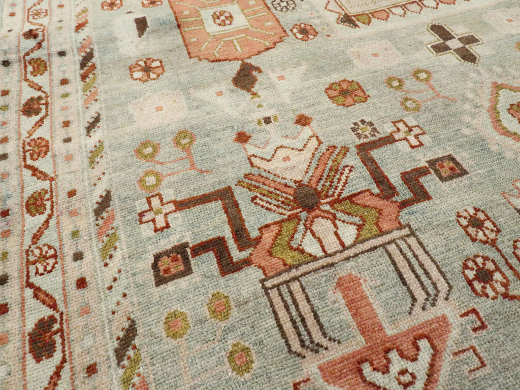 Vintage Persian Malayer Accent Rug, No.28586 - Gss