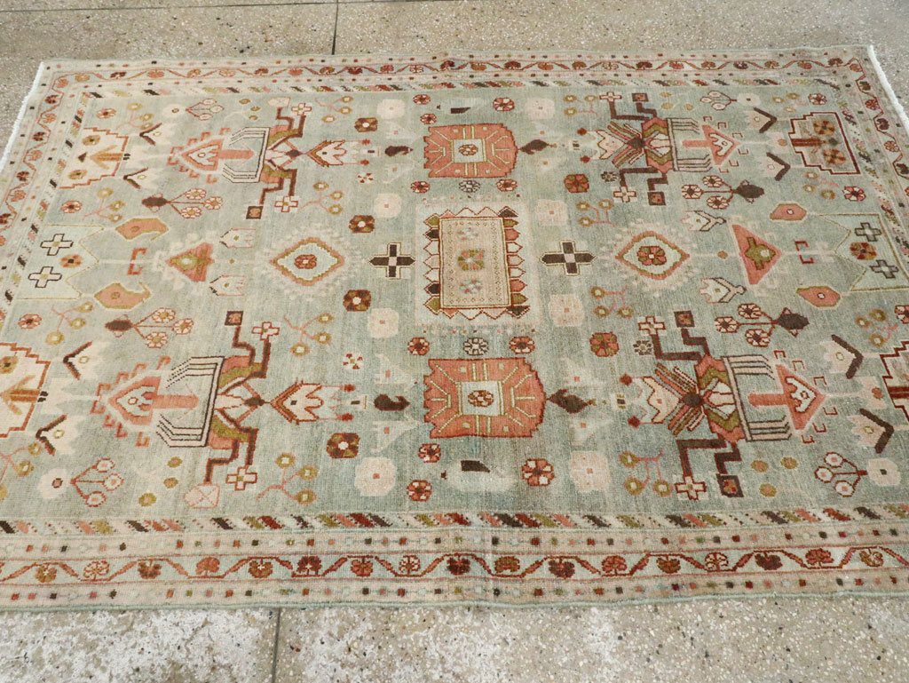 Vintage Persian Malayer Accent Rug, No.28586 - Gss
