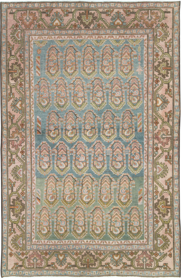 Vintage Persian Malayer Accent Rug, No.28587 - Gss
