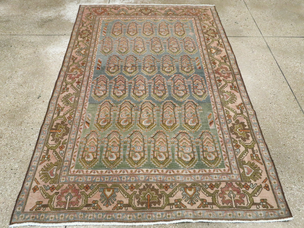 Vintage Persian Malayer Accent Rug, No.28587 - Gss