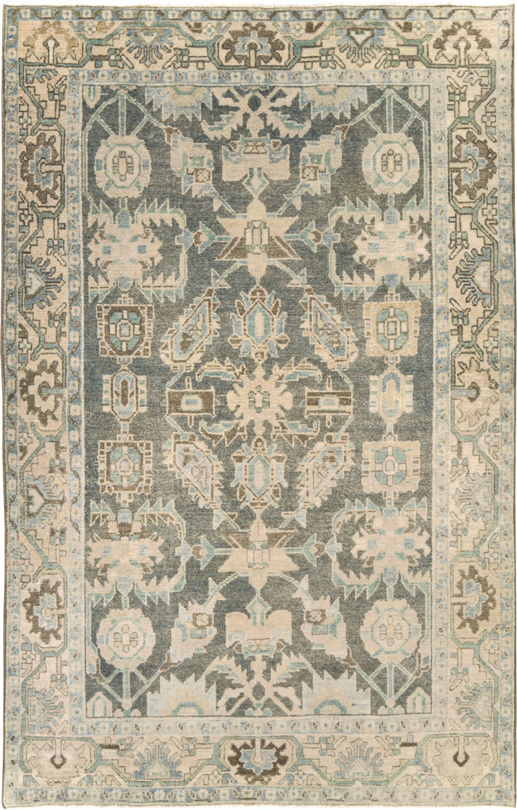Vintage Persian Malayer Accent Rug, No.28589 - Gss
