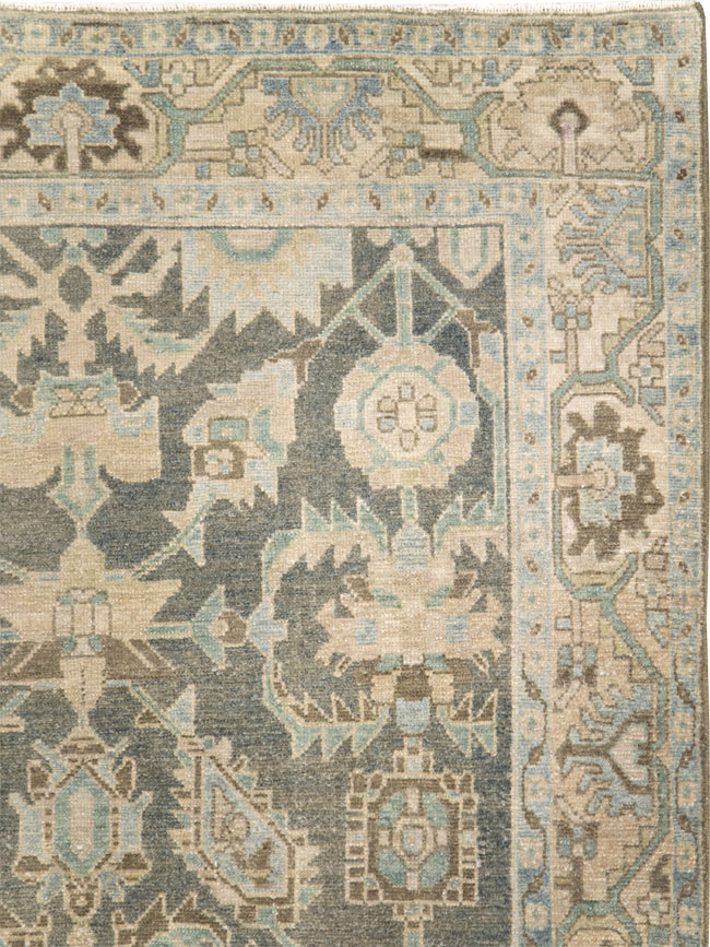 Vintage Persian Malayer Accent Rug, No.28589 - Gss