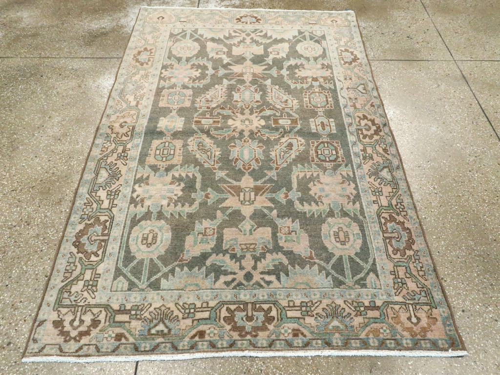 Vintage Persian Malayer Accent Rug, No.28589 - Gss