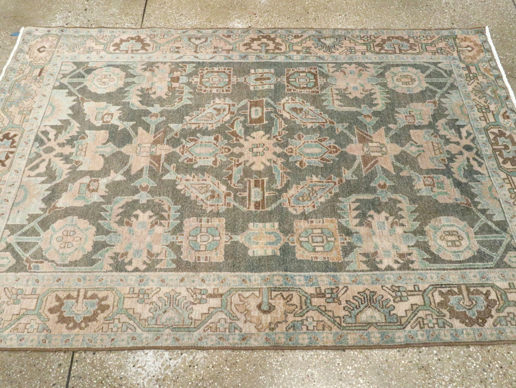 Vintage Persian Malayer Accent Rug, No.28589 - Gss