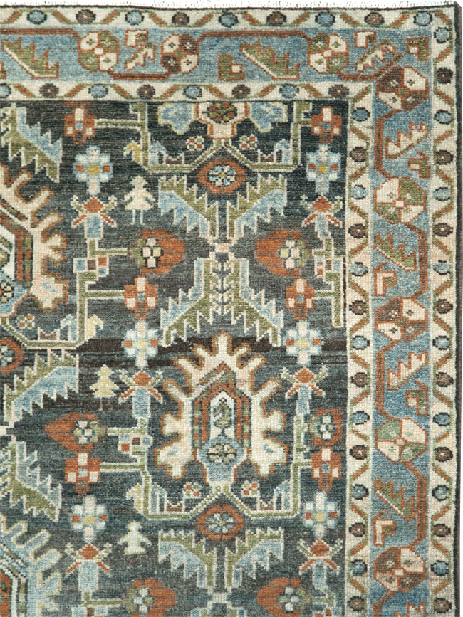 Vintage Persian Malayer Accent Rug, No.28591 - Gss