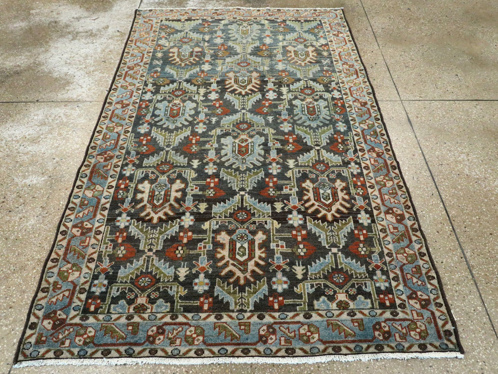 Vintage Persian Malayer Accent Rug, No.28591 - Gss