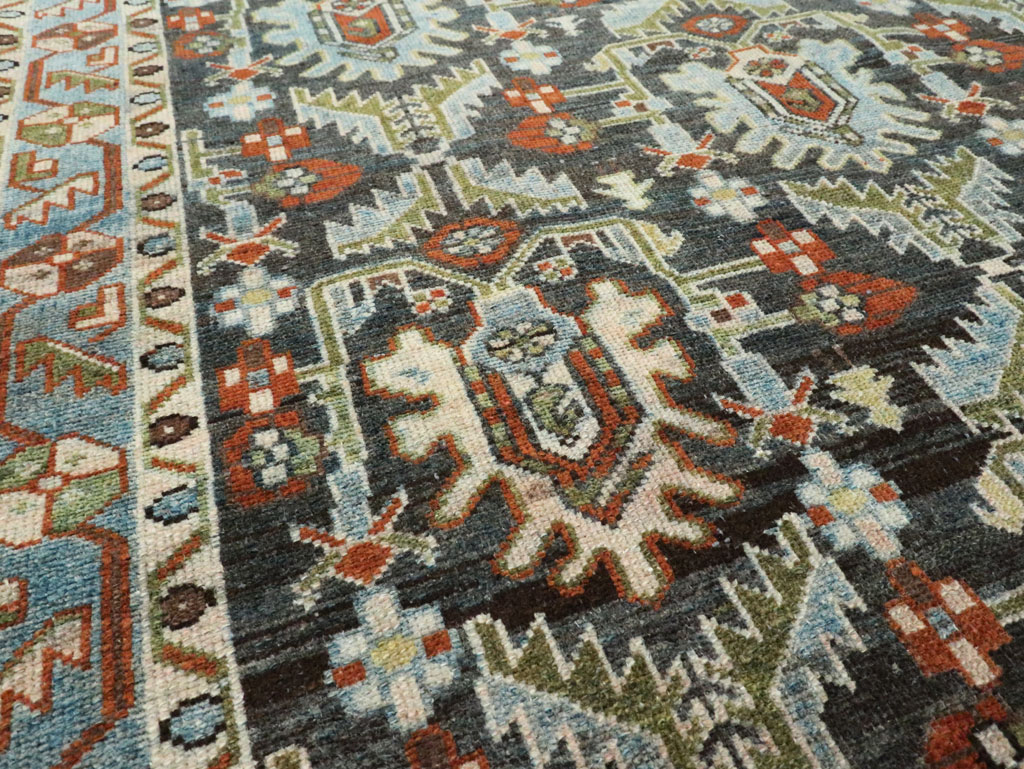 Vintage Persian Malayer Accent Rug, No.28591 - Gss