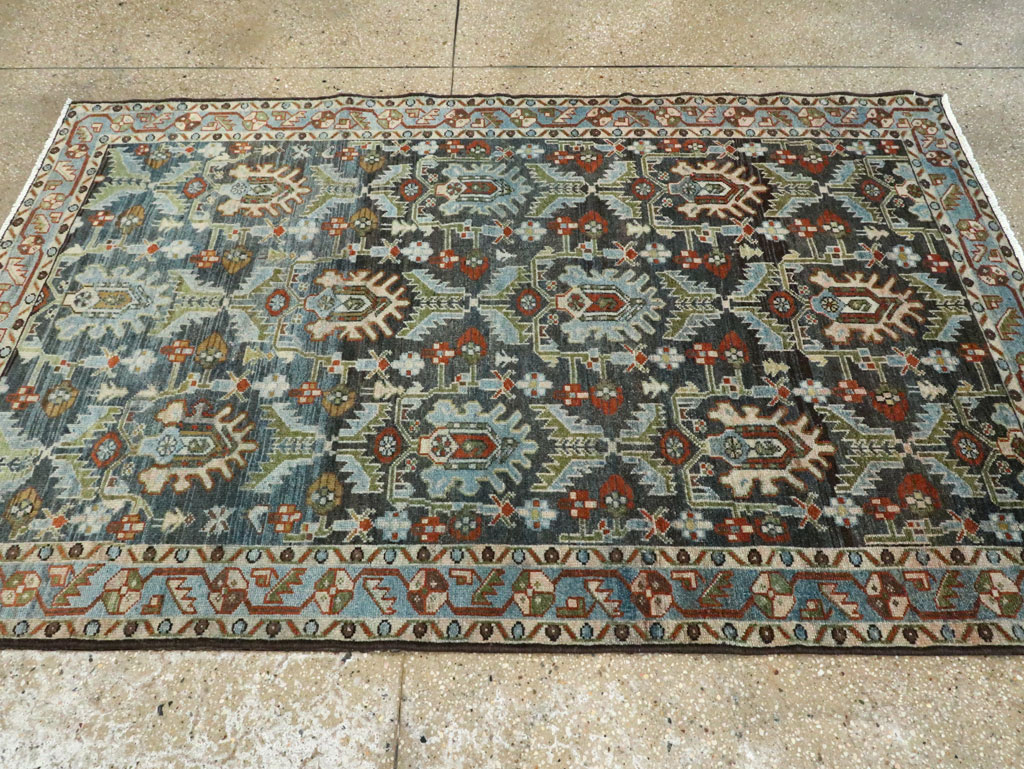 Vintage Persian Malayer Accent Rug, No.28591 - Gss