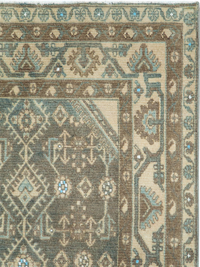 Vintage Persian Malayer Throw Rug, No.28592 - Gss
