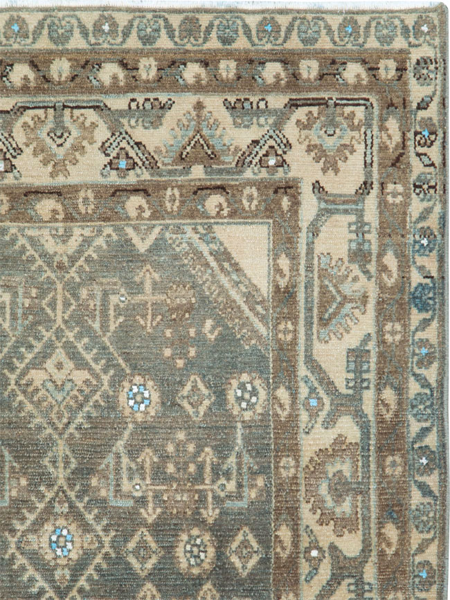 Vintage Persian Malayer Throw Rug, No.28592 - Gss