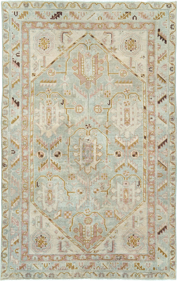 Vintage Persian Malayer Accent Rug, No.28593 - Gss