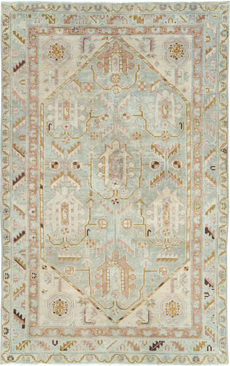 Vintage Persian Malayer Accent Rug, No.28593 - Gss
