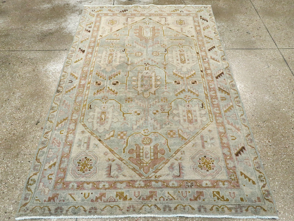 Vintage Persian Malayer Accent Rug, No.28593 - Gss