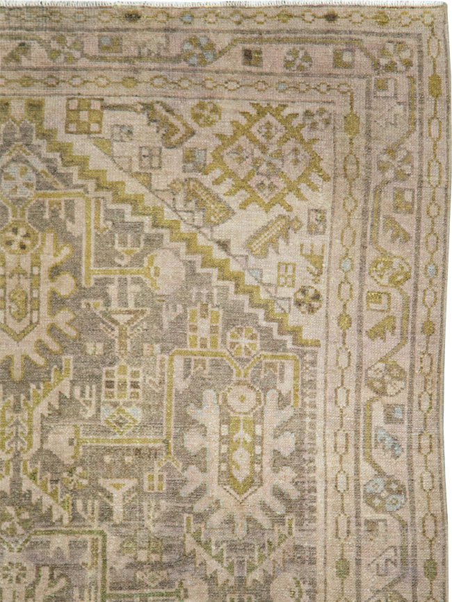 Vintage Persian Malayer Accent Rug, No.28594 - Gss