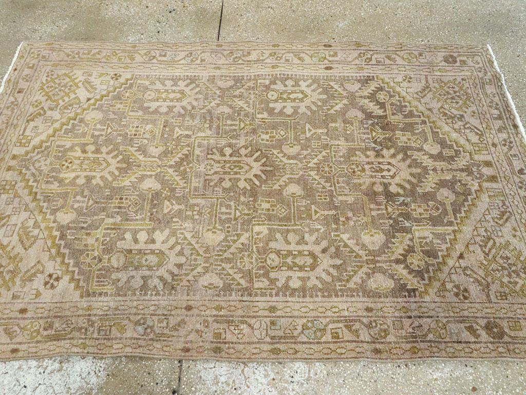 Vintage Persian Malayer Accent Rug, No.28594 - Gss