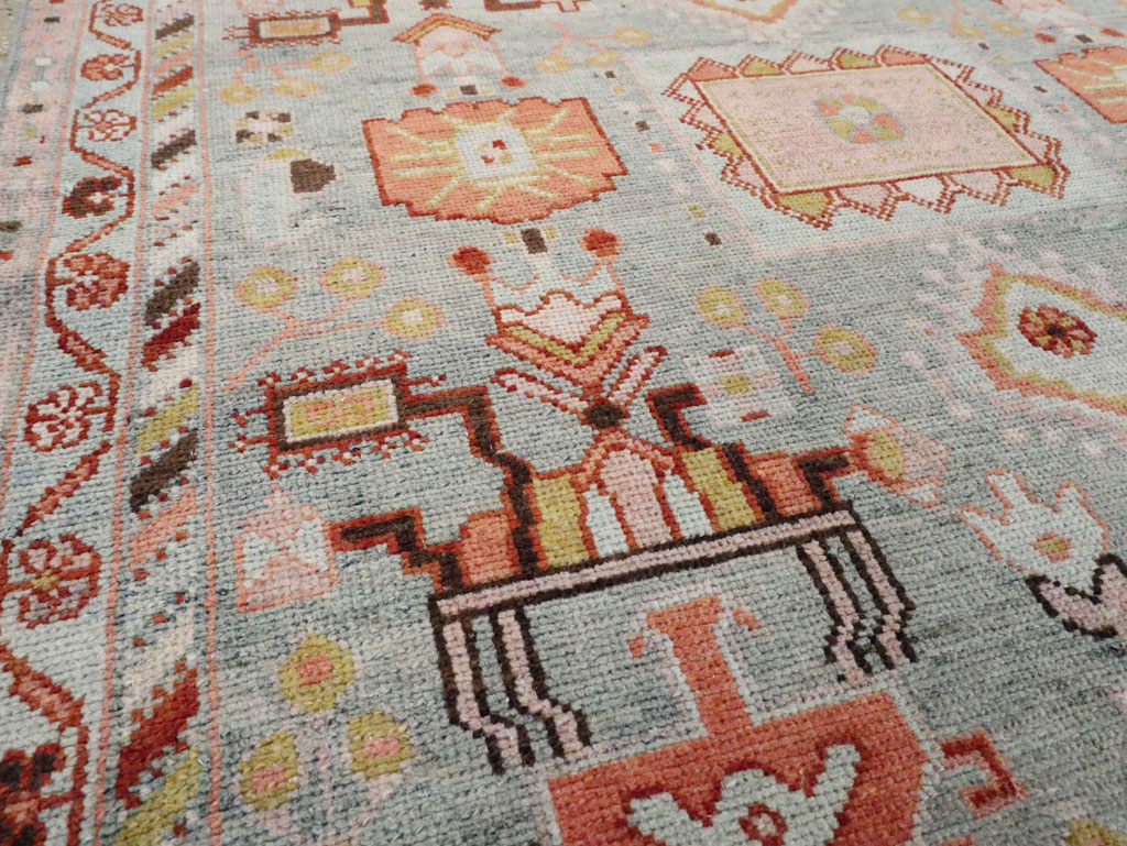 Vintage Persian Malayer Throw Rug, No.28595 - Gss