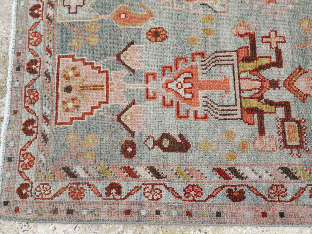 Vintage Persian Malayer Throw Rug, No.28595 - Gss